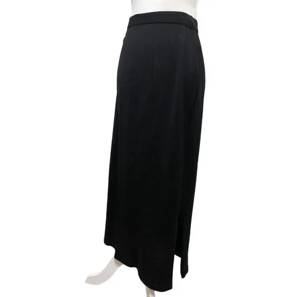 August Silk 100% Silk Knit Maxi Skirt Stretch with Elastic Waist Size L - Picture 1 of 6